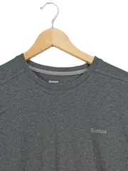 Vorschaubild 2 von Herren Sport T-Shirt Grau Gr. L Baumwolle Kurzarm