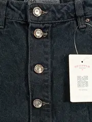 Vorschaubild 3 von Damen Jeansrock Schwarz XS Destroyed-Effekt Minirock Casual