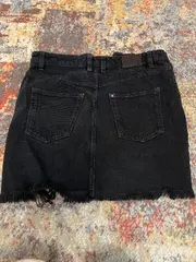 Vorschaubild 8 von Damen Jeansrock Schwarz XS Destroyed-Effekt Minirock Casual