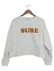 Vorschaubild 1 von EDC Damen Sweatshirt Gr. 38/M Weiß mit SURE Aufdruck Casual