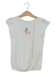 Vorschaubild 1 von Mädchen T-Shirt Gr. 126/128 Weiß Garten-Motiv Baumwolle