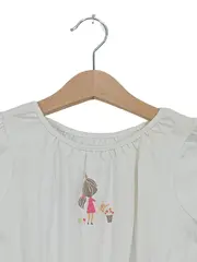 Vorschaubild 3 von Mädchen T-Shirt Gr. 126/128 Weiß Garten-Motiv Baumwolle