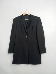 Vorschaubild 2 von Damen Blazer Jacke Gr. 36 Schwarz Business Langarm