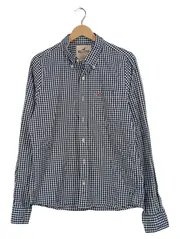 Vorschaubild 1 von Herren Freizeithemd Kariert Langarm Blau Weiß Gr. L