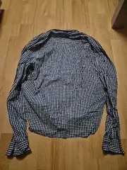 Vorschaubild 2 von Herren Freizeithemd Kariert Langarm Blau Weiß Gr. L