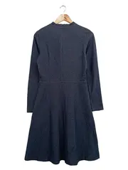 Vorschaubild 2 von Damen Freizeitkleid Gr. 38/M Grau Klassisch Elegant Langarm