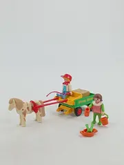 Vorschaubild 1 von Pony Ranch Ponywagen mit Figuren Zubehör Pferd Bauernhof Set