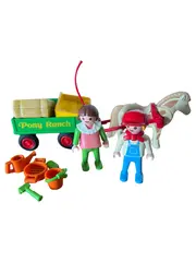 Vorschaubild 2 von Pony Ranch Ponywagen mit Figuren Zubehör Pferd Bauernhof Set