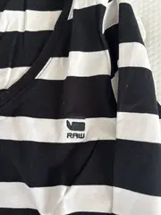 Vorschaubild 3 von Damen Langarmshirt Gr. M Schwarz Weiß Gestreift Maritim