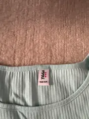 Vorschaubild 3 von Mädchen Sommerkleid Freizeitkleid Türkis Rippstrick Rüschen Gr. 158