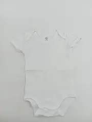 Vorschaubild 3 von Baby Body Kurzarm Gr. 68 Weiß Baumwolle