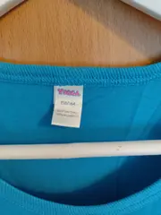 Vorschaubild 4 von Kinder Top Gr. 158/164 Türkis Schriftzug Baumwolle Freizeit Casual