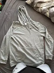 Vorschaubild 3 von Herren Kapuzenpullover Hoodie Grau Gr. 50/L Sportlich Meliert Logo