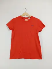 Vorschaubild 2 von Damen T-Shirt Orange Uni Baumwolle Gr. 34/XS Logo Casual