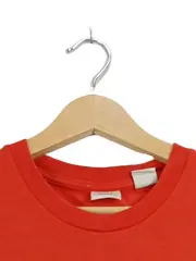 Vorschaubild 3 von Damen T-Shirt Orange Uni Baumwolle Gr. 34/XS Logo Casual