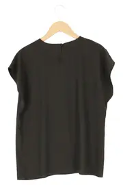 Vorschaubild 2 von Damen Bluse Gr. 42 XL Schwarz Elegant Business Stickerei