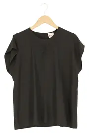 Vorschaubild 1 von Damen Bluse Gr. 42 XL Schwarz Elegant Business Stickerei