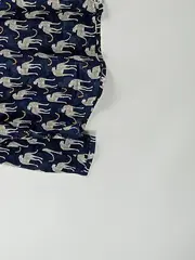 Vorschaubild 4 von Bluse Damen Gr. 38 Blau Geparden Animal Print Langarm Baumwolle