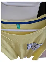 Vorschaubild 2 von Damen Unterhemd Top Blau Gr. M Spitze Rippstrick