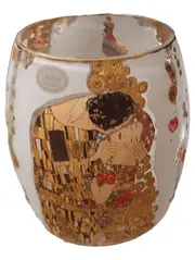Vorschaubild 1 von Artis Orbis Gustav Klimt Der Kuss Teelichthalter Glas Gold Handmade