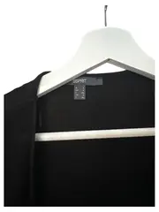 Vorschaubild 2 von Damen Strickjacke Wickeljacke Schwarz Gr. L Bindeverschluss