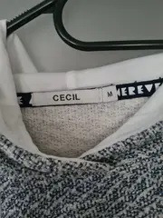 Vorschaubild 5 von CECIL Damen Hoodie Kapuzenpullover Gr. M grau meliert Baumwolle