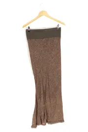 Vorschaubild 1 von Damen Wickelrock Gr. 38/M Braun Klassisch Elegant Maxirock Polyester