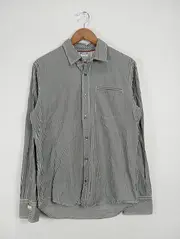 Vorschaubild 2 von Herren Business Hemd gestreift Grau Langarm 50/L