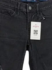 Vorschaubild 4 von Damen Jeans Skinny Fit W24 L28 Schwarz Destroyed Low-Rise Crop