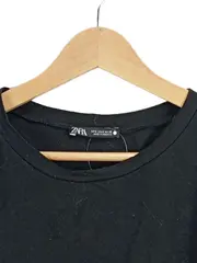 Vorschaubild 2 von Damen Shirt Rüschen Cropped Top Schwarz Gr. S Kurzarm