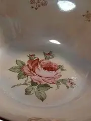 Vorschaubild 2 von Porzellan Dekoschale Rosen Florales Muster Beige 23cm