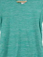 Vorschaubild 3 von Sport Shirt Kinder Gr. 176 Türkis meliert Kurzarm Logo