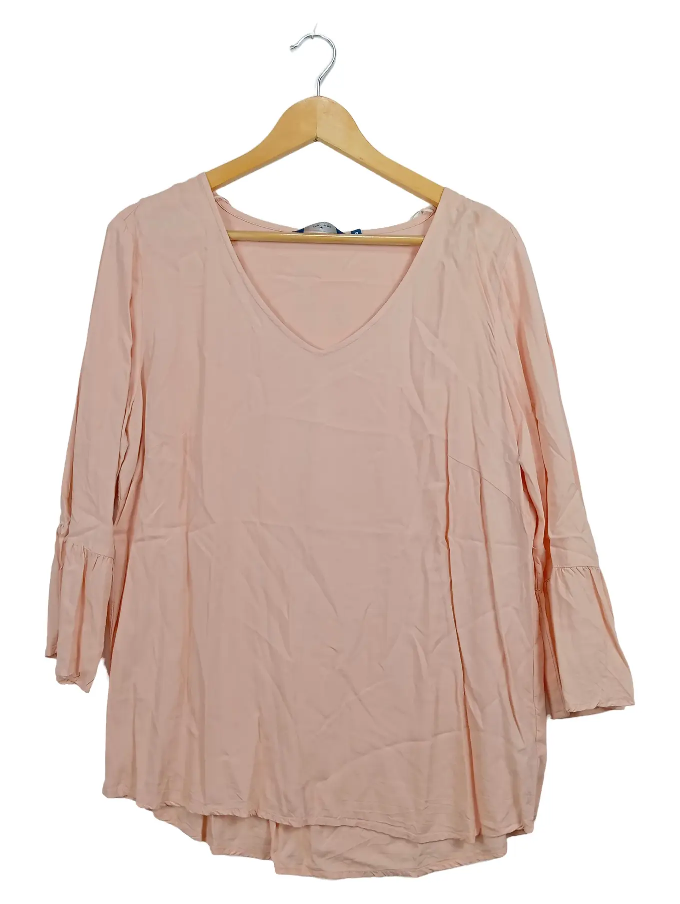 TOM TAILOR Damen Bluse Gr. 40;L Rosa Casual Viskose 3/4-Arm