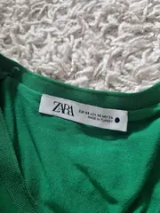 Vorschaubild 5 von Damen Bluse Grün mit Rüschen Gr. 34/XS