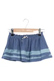 Vorschaubild 1 von Kinder Faltenrock Gr. 86 Blau Gestreift Casual Minirock