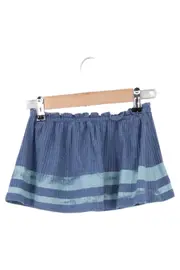 Vorschaubild 2 von Kinder Faltenrock Gr. 86 Blau Gestreift Casual Minirock