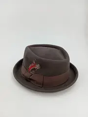 Vorschaubild 2 von Hut Herren Fedora S Braun Klassisch Wollhut