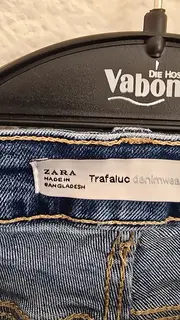 Vorschaubild 3 von Trafaluc Damen Jeans Shorts Gr. 36 W28 Blau Destroyed Fransen