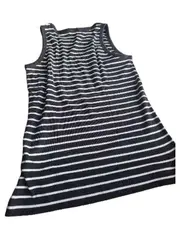 Vorschaubild 5 von Damen Top Gr. 40/L Gestreift Schwarz Maritim Baumwolle Ärmellos
