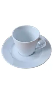 Vorschaubild 1 von Espressotasse Untertasse lavie Porzellan weiß Basic 6cm 2tlg