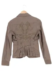 Vorschaubild 2 von Leichte Jacke Damen Gr. 34/XS Braun Baumwolle Casual Vintage