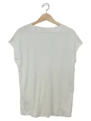 Vorschaubild 2 von Damen T-Shirt Gr. 38/M Weiß Casual Pailletten Gestreift Kurzarm