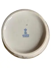 Vorschaubild 2 von Vase Weiß Florales Muster Bauchig 18 cm W. Germany