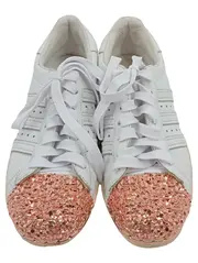 Vorschaubild 2 von Superstar Sneaker Damen Weiß Glitzer Retro Schuhe Gr. 39