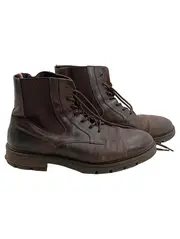Vorschaubild 1 von Herren Leder Stiefel Chelsea Schnürstiefel Braun Gr. 45
