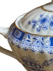 Vorschaubild 3 von China Blau Zuckerdose Porzellan mit Deckel Goldrand