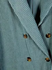 Vorschaubild 3 von Damen Cord Blazer Petrol Gr. 48 Oversized Double-Breasted