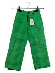 Vorschaubild 1 von Kinder Skihose Gr. 128 Grün Kariert Schneehose Winterhose