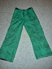 Vorschaubild 2 von Kinder Skihose Gr. 128 Grün Kariert Schneehose Winterhose