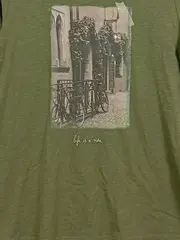 Vorschaubild 4 von Damen Langarmshirt Oliv Print Life is a Ride Gr. M